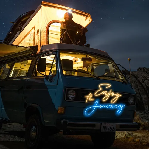 Enjoy the Journey Neon Sign - Custom Socks Now