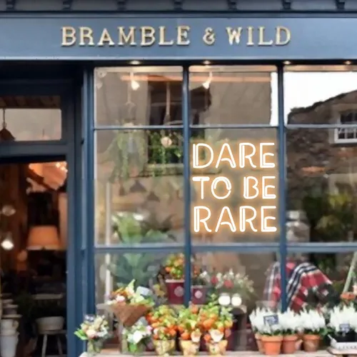 Dare To Be Rare Bright Neon Sign - Custom Socks Now