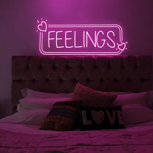 Feelings Neon Sign - Custom Socks Now