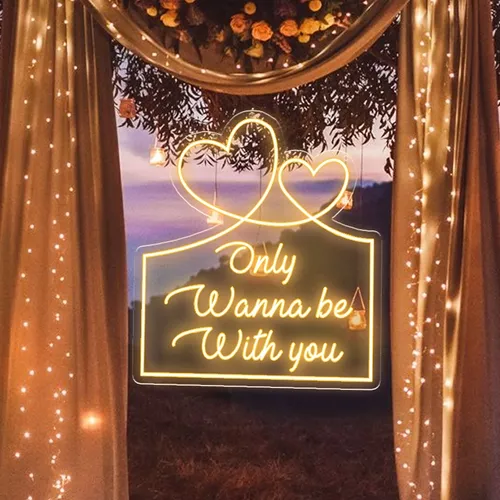 Only Wanna Be With You Neon Sign - Custom Socks Now