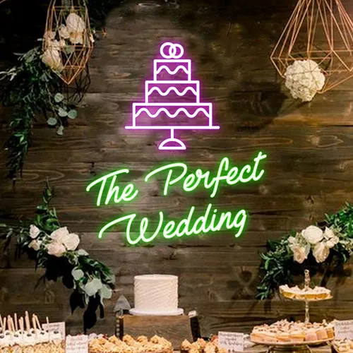 The Perfect Wedding Neon Sign - Custom Socks Now