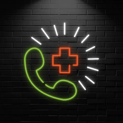 Emergency Call Neon Sign - Custom Socks Now