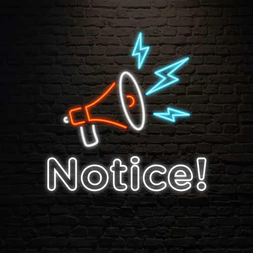 Notice Neon Sign - Custom Socks Now