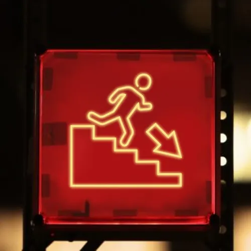 Emergency Exit Neon Sign - Custom Socks Now
