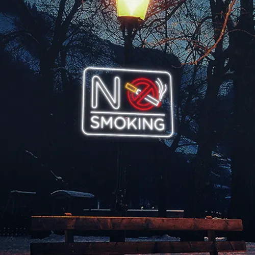 No Smoking Neon Sign - Custom Socks Now