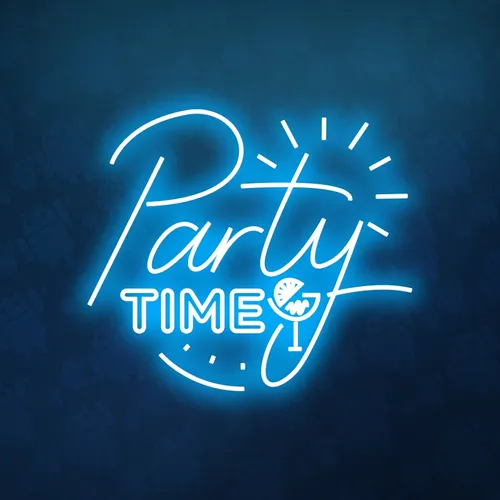 Party Time Neon Sign - Custom Socks Now
