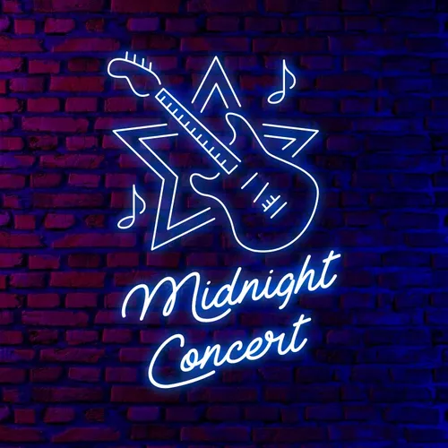 Midnight Concert Neon Sign - Custom Socks Now