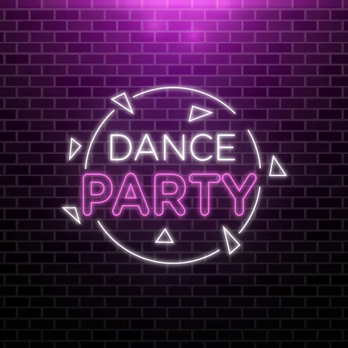 Dance Party Neon Sign - Custom Socks Now