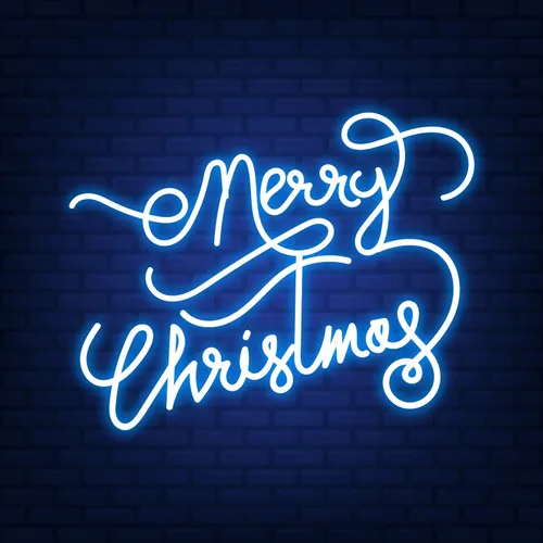 Merry Christmas Handwriting Neon Sign - Custom Socks Now