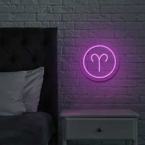 Aries Neon Sign - Custom Socks Now
