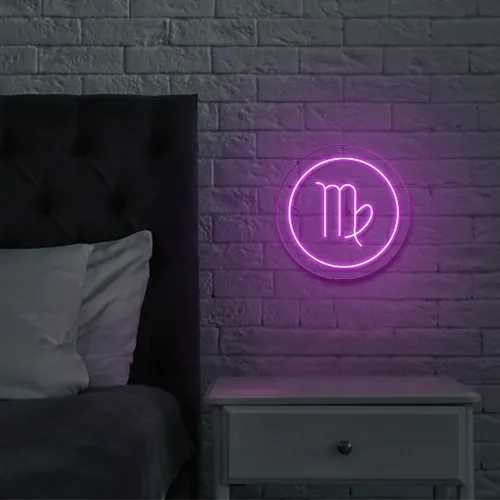 Virgo Neon Sign - Custom Socks Now