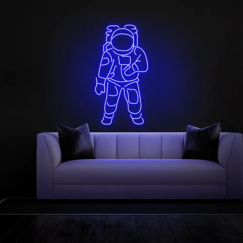 Astronaut Neon Sign - Custom Socks Now