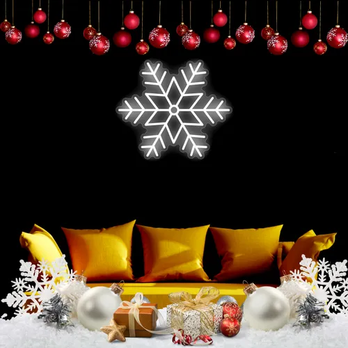 Snowflakes Neon Sign - Custom Socks Now
