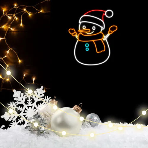 Olaf The Snowman Neon Sign - Custom Socks Now