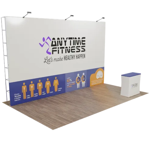 Custom Pop Up Trade Show Display 20' x 10' - Custom Socks Now