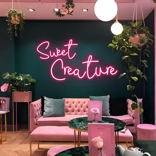 Sweet Creature Neon Sign - Custom Socks Now