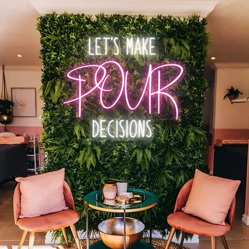 Let's Make Pour Decisions Neon Signs - Custom Socks Now