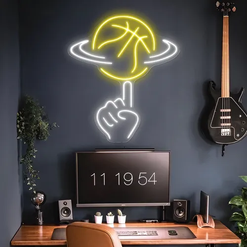 Ball Toss Neon Sign - Custom Socks Now