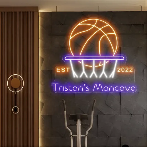 Tristans Mancave Neon Sign - Custom Socks Now