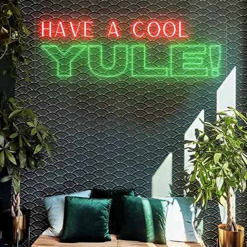 Have a Cool Yule! Neon Sign - Custom Socks Now