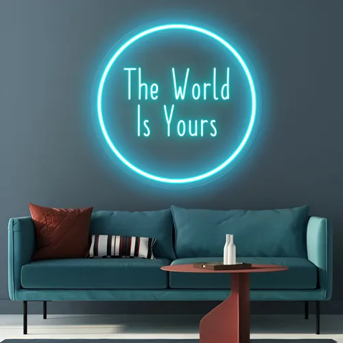The World Is Yours LED Neon Sign - Custom Socks Now