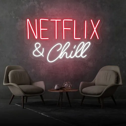 Netflix and Chill Neon Sign - Custom Socks Now