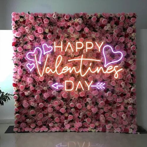 Happy Valentines Day Neon Sign - Custom Socks Now