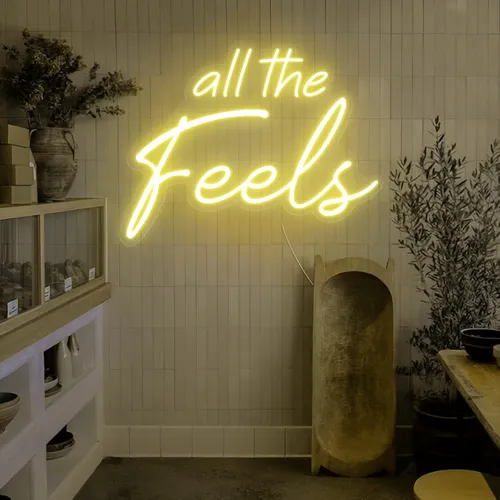 All The Feels Neon Sign - Custom Socks Now