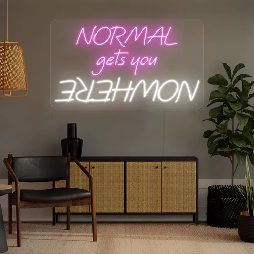 Normal Gets You Nowhere Neon Sign - Custom Socks Now