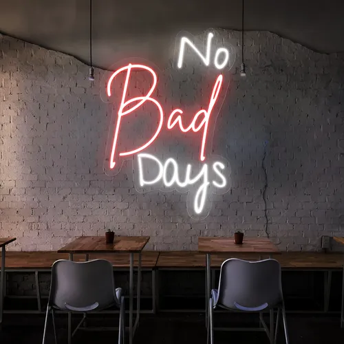 No Bad Days Neon Sign - Custom Socks Now