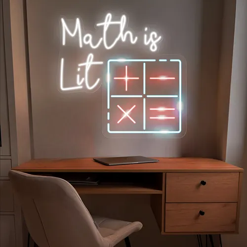 Math Is Lit Neon Sign
