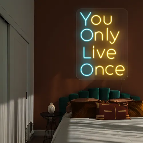 You Only Live Once Neon Sign - Custom Socks Now