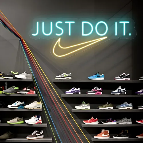 Just Do It Neon Sign - Custom Socks Now