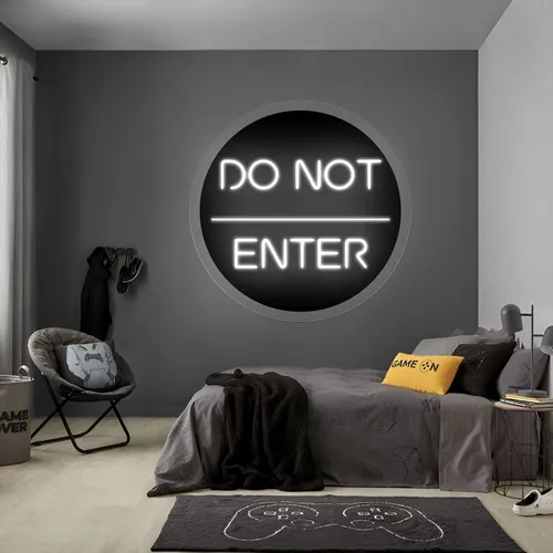 Do Not Enter Neon Sign - Custom Socks Now