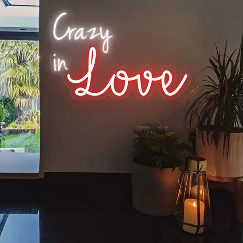 Crazy In Love Neon Sign - Custom Socks Now
