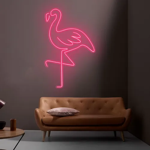 Flamingo Neon Light - Custom Socks Now