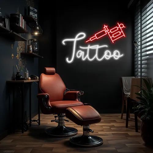Tattoo Neon Sign - Custom Socks Now