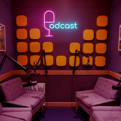 Cool Podcast Neon Sign - Custom Socks Now