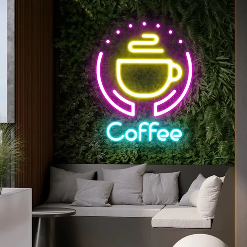 Captivating Coffee Neon Sign - Custom Socks Now