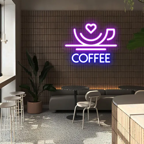 Charm with Love Coffee Neon Sign - Custom Socks Now