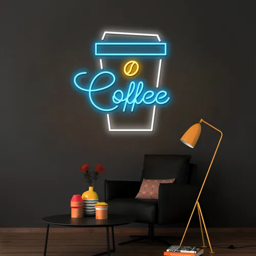 Snazzy Eye-catching Coffee Neon Sign - Custom Socks Now