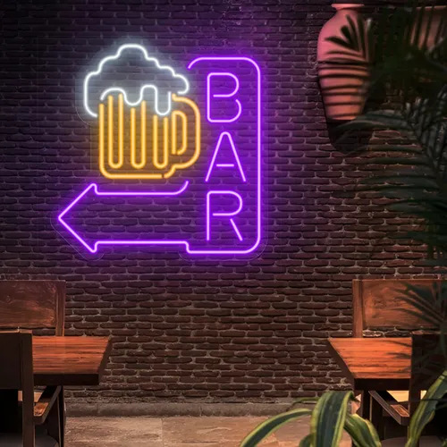 Beer Jug Bar Neon Sign - Custom Socks Now