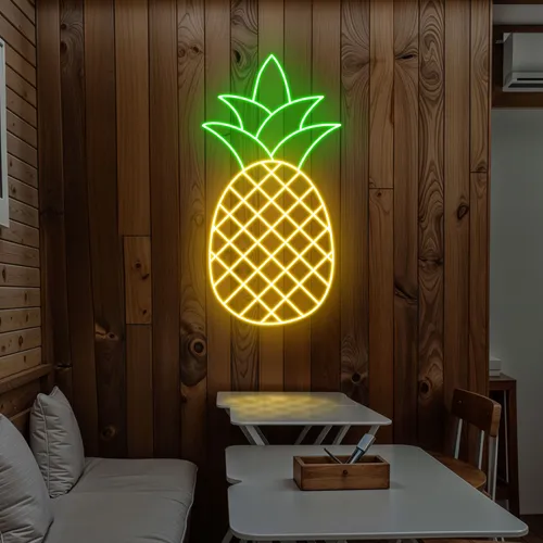 Neon Pineapple Light - Custom Socks Now