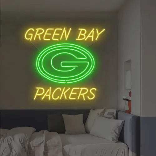 Green Bay Packers Neon Sign - Custom Socks Now
