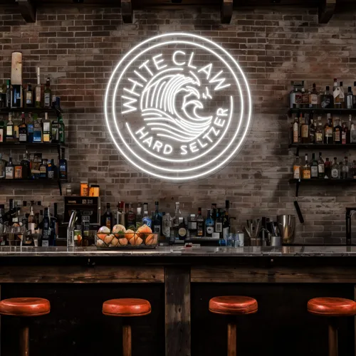 White Claw Neon Sign - Custom Socks Now