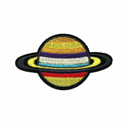 Colorful Ringed Planet Patch - Custom Socks Now