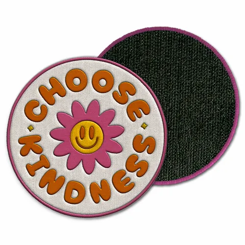 Round Choose Kindness Velcro Patch - Custom Socks Now