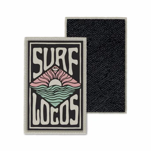 Rectangle Surf Locos Velcro Patch - Custom Socks Now