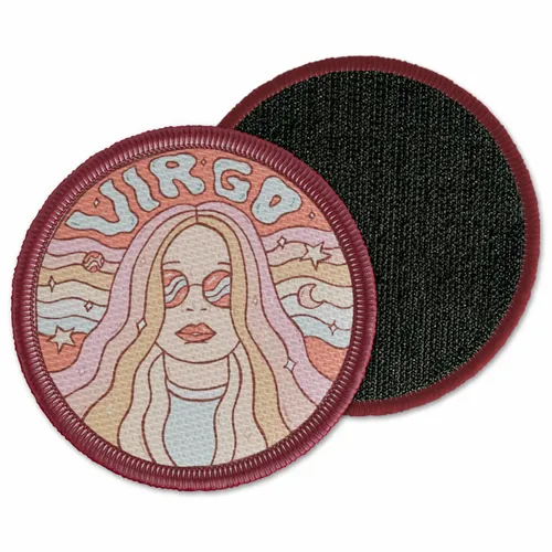Round Virgo Velcro Patch - Custom Socks Now