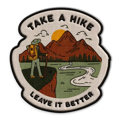 Take A Hike Hat Patch - Custom Socks Now